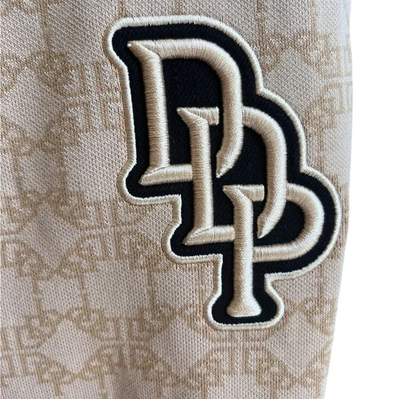 PUMA x Dapper Dan Jacquard Monogram Track Pants Tan Small NWT